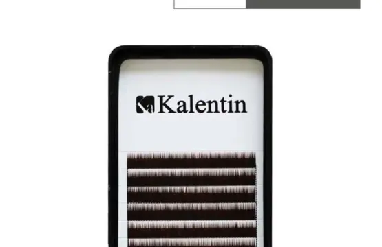Kalentin Extensión de Cejas Planas Negras 6mm
